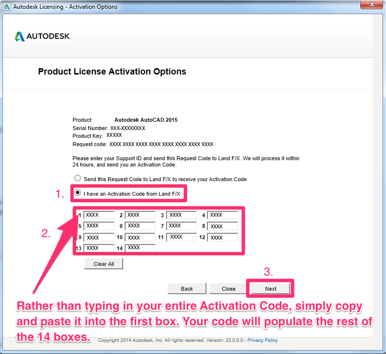 autodesk autocad 2014 activation code